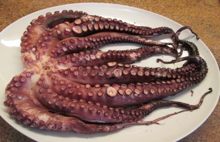cooked octopus